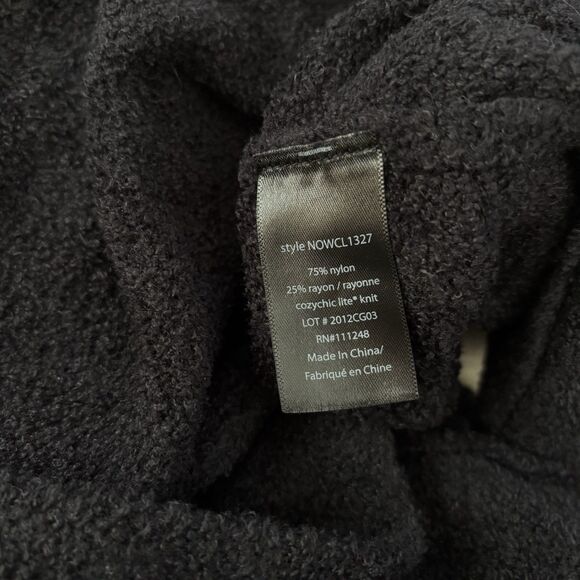 Barefoot Dreams Cardigan Womens Size Large Black Cozychic Lite - Picture 4 of 6